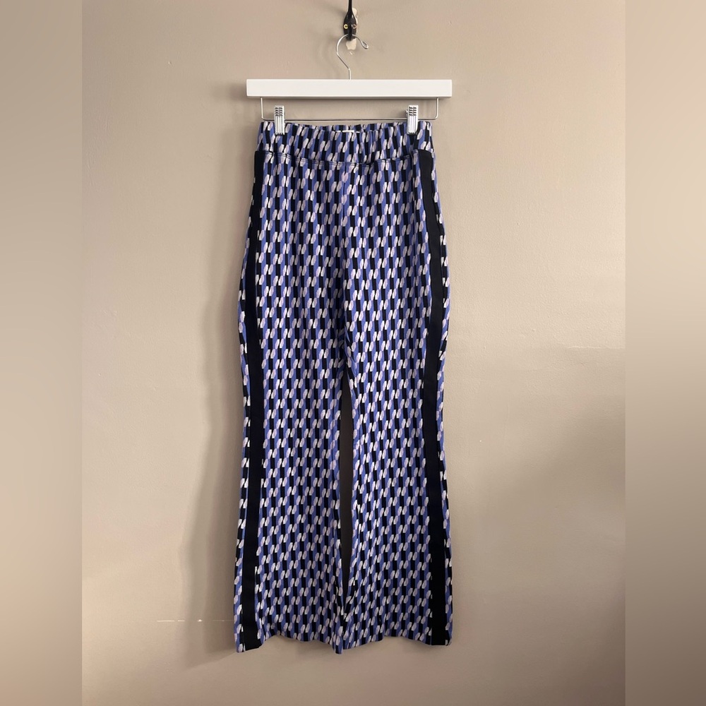 Maeve by Anthropologie Kick Flare Pants Size XSP Blue Black‎ Grey